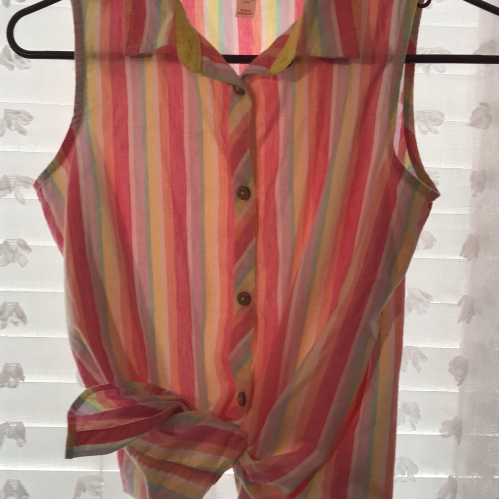 Girls Pastel Rainbow Collard shirt
